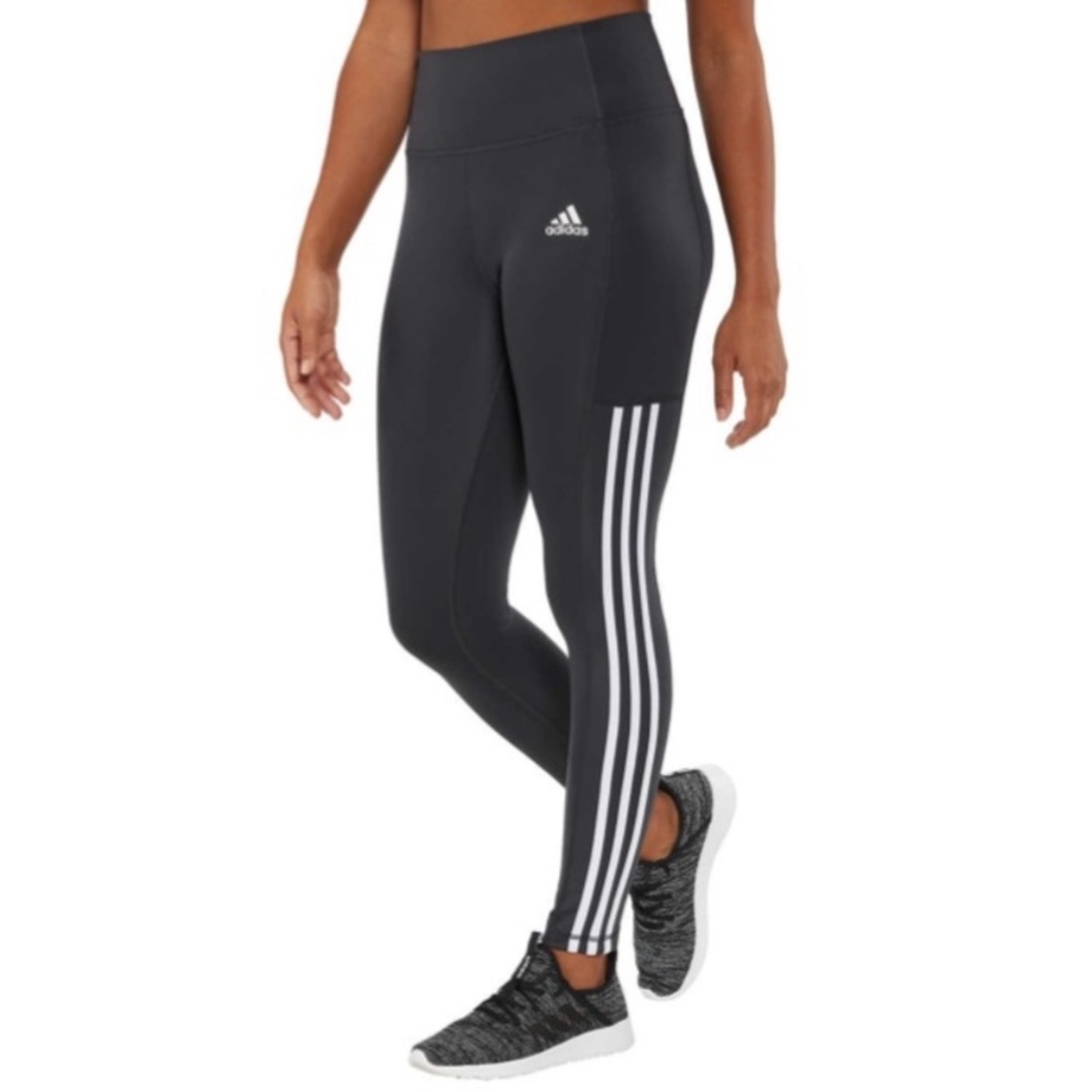 Adidas High Waisted 3 stripes 7/8 legging tights